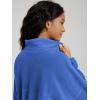 imageODODOS Womens Polar Fleece FullZip Cinchable Jacket  Soft Warm Winter Long Sleeve Outerwear with PocketsVictoria Blue