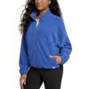 imageODODOS Womens Polar Fleece FullZip Cinchable Jacket  Soft Warm Winter Long Sleeve Outerwear with PocketsVictoria Blue