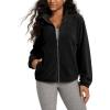 imageODODOS Womens Polar Fleece FullZip Jacket  Soft Warm Winter Essential Long Sleeve Outerwear with PocketsBlack