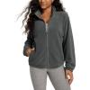 imageODODOS Womens Polar Fleece FullZip Jacket  Soft Warm Winter Essential Long Sleeve Outerwear with PocketsCharcoal