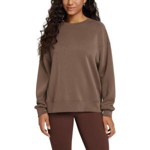 imageODODOS Womens Modal Soft Raglan Long Sleeve Sweatshirts Oversized Crew Neck Relaxed Pullover Top Fall OutfitsNutria