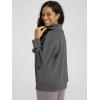 imageODODOS Modal Soft HalfZip Sweatshirts for Women Long Sleeve Relaxed Fit Collared Pullover TopCharcoal