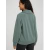 imageODODOS Modal Soft HalfZip Sweatshirts for Women Long Sleeve Relaxed Fit Collared Pullover TopSlate Green
