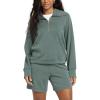 imageODODOS Modal Soft HalfZip Sweatshirts for Women Long Sleeve Relaxed Fit Collared Pullover TopSlate Green