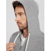 imageODODOS Mens FullZip Hoodie  Stratum Tech Ultra Soft Outfit UPF 50 Performance Hooded Jacket with PocketsGrey Heather