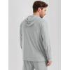 imageODODOS Mens FullZip Hoodie  Stratum Tech Ultra Soft Outfit UPF 50 Performance Hooded Jacket with PocketsPale Grey Heather