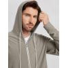 imageODODOS Mens FullZip Hoodie  Stratum Tech Ultra Soft Outfit UPF 50 Performance Hooded Jacket with PocketsWarm Grey Heather