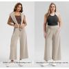 imageODODOS Modal Soft Wide Leg Cropped Pants for Women High Waist Casual Relaxed Pants with Pockets25 InseamSmokey Taupe