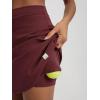 imageODODOS Womens Drawstring Tie Daily Skirts Long 17quot  Builtin Shorts Athletic Golf Tennis Skorts with Ball PocketBurgundy