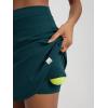 imageODODOS Womens Drawstring Tie Daily Skirts Long 17quot  Builtin Shorts Athletic Golf Tennis Skorts with Ball PocketForest Teal