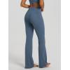 imageODODOS Womens High Waist Flared Yoga Pants Tummy Control Gym Workout Bootcut Leggings with Inner Pocket  29quot  31quot InseamInk Blue