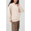 imageODODOS Womens Modal Soft Oversized Hoodies Long Sleeve Hooded Sweatshirts Pullover Top with Kangaroo PocketBeige