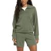 imageODODOS Modal Soft HalfZip Sweatshirts for Women Long Sleeve Relaxed Fit Collared Pullover TopDark Sage