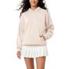 imageODODOS Womens Modal Soft Oversized Hoodies Long Sleeve Hooded Sweatshirts Pullover Top with Kangaroo PocketBeige
