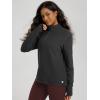 imageODODOS Womens Stretch Fleece HalfZip Sweatshirts  Ultra Soft Cozy Warm Long Sleeve Mock Neck Pullover TopsCharcoal Heather