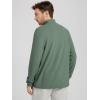 imageODODOS Mens Stretch Fleece HalfZip Sweatshirts  UltraSoft Cozy Warm Long Sleeve Shirt Mock Neck Pullover TopsBeryl Green