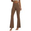imageODODOS Womens High Waist Flared Yoga Pants 20 Tummy Control Gym Workout Bootcut Leggings with Inner Pocket 29quot 31quot InseamBrunette