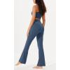 imageODODOS Womens High Waist Flared Yoga Pants 20 Tummy Control Gym Workout Bootcut Leggings with Inner Pocket 29quot 31quot InseamInk Blue