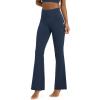 imageODODOS Womens High Waist Flared Yoga Pants 20 Tummy Control Gym Workout Bootcut Leggings with Inner Pocket 29quot 31quot InseamNavy