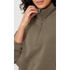 imageODODOS Womens Modal Soft Cinchable Sweatshirts Half Zipper Funnel Neck Oversize Pullover with PocketsEspresso