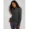 imageODODOS Womens Stretch Fleece Long Sleeve Sweatshirts  UltraSoft Cozy Warm Crewneck Pullover TopsCharcoal Heather