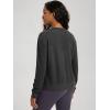 imageODODOS Womens Stretch Fleece Long Sleeve Sweatshirts  UltraSoft Cozy Warm Crewneck Pullover TopsCharcoal Heather