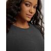imageODODOS Womens Stretch Fleece Long Sleeve Sweatshirts  UltraSoft Cozy Warm Crewneck Pullover TopsCharcoal Heather