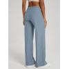 imageODODOS Womens Wide Leg Pants  Ultra Soft Stratum Tech Adjustable MidRise Casual Pajama Lounge PantsDusty Blue Heather
