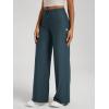 imageODODOS Womens Wide Leg Pants  Ultra Soft Stratum Tech Adjustable MidRise Casual Pajama Lounge PantsNavy Heather