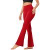 imageODODOS Womens High Waist Flared Yoga Pants 20 Tummy Control Gym Workout Bootcut Leggings with Inner Pocket 29quot 31quot InseamRed