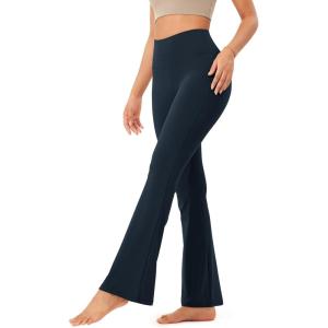 imageODODOS Womens High Waist Flared Yoga Pants 20 Tummy Control Gym Workout Bootcut Leggings with Inner Pocket 29quot 31quot InseamDeep Navy