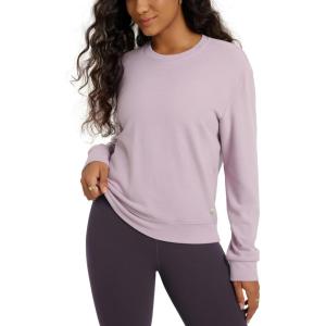 imageODODOS Womens Stretch Fleece Long Sleeve Sweatshirts  UltraSoft Cozy Warm Crewneck Pullover TopsOrchid Tint