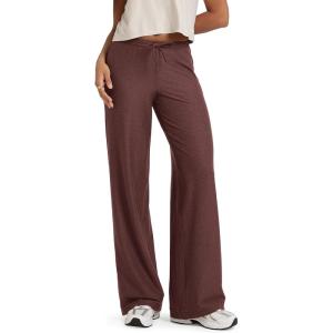 imageODODOS Womens Wide Leg Pants  Ultra Soft Stratum Tech Adjustable MidRise Casual Pajama Lounge PantsJava Heather