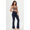 imageODODOS Womens Crossover Flared Yoga Pants Cloud Feeling Soft High Waist Bootcut Leggings with Back Pocket 30quot  32quot InseamDeep Navy