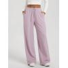 imageODODOS Womens Stretch Fleece Wide Leg Sweatpants  UltraSoft Cozy Warm HighRise Relaxed Lounge Pants with Pockets  29quotOrchid Tint