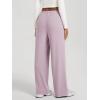 imageODODOS Womens Stretch Fleece Wide Leg Sweatpants  UltraSoft Cozy Warm HighRise Relaxed Lounge Pants with Pockets  29quotOrchid Tint