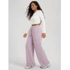 imageODODOS Womens Stretch Fleece Wide Leg Sweatpants  UltraSoft Cozy Warm HighRise Relaxed Lounge Pants with Pockets  29quotOrchid Tint