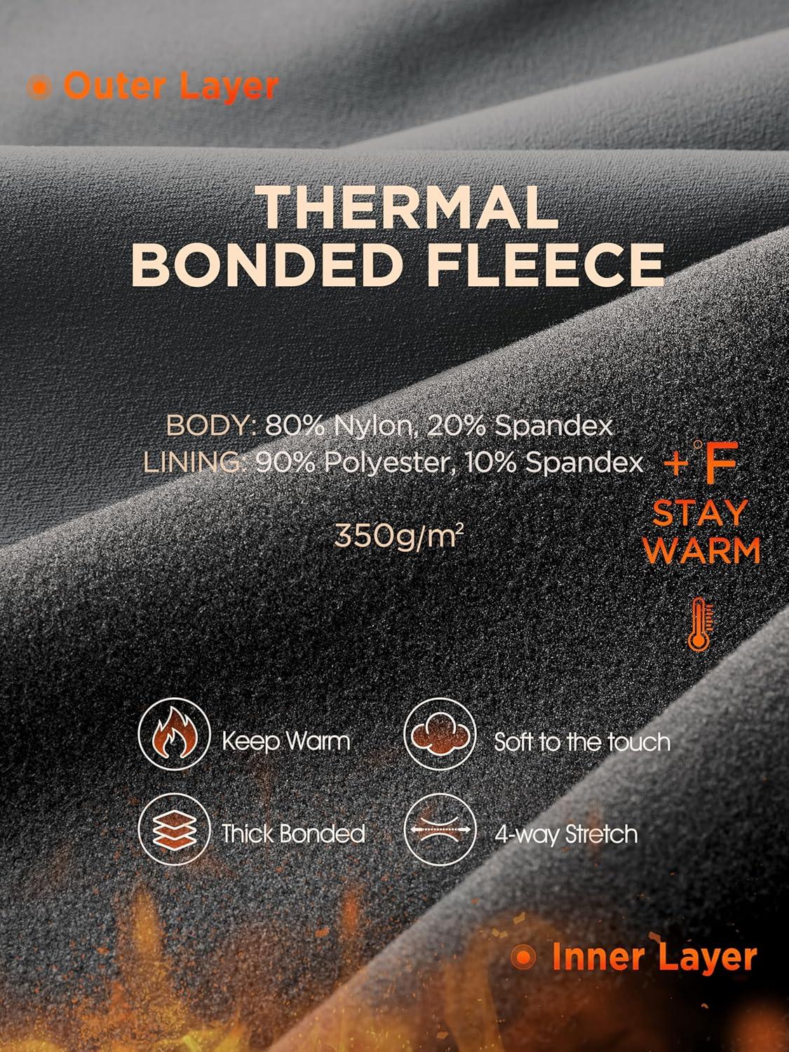 imageODODOS Womens Thick Fleece Lined Leggings Thermal Warm Winter Tights  25quot  28quot High Waisted Yoga Pants with Back PocketsCharcoal