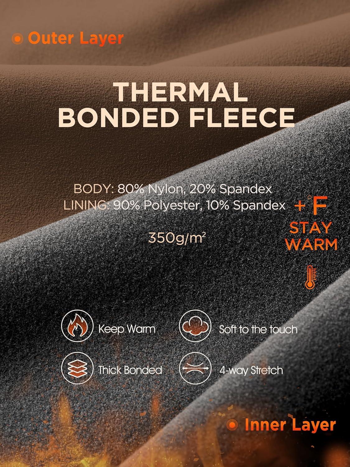 imageODODOS Womens Thick Fleece Lined Leggings Thermal Warm Winter Tights  25quot  28quot High Waisted Yoga Pants with Back PocketsChocolate