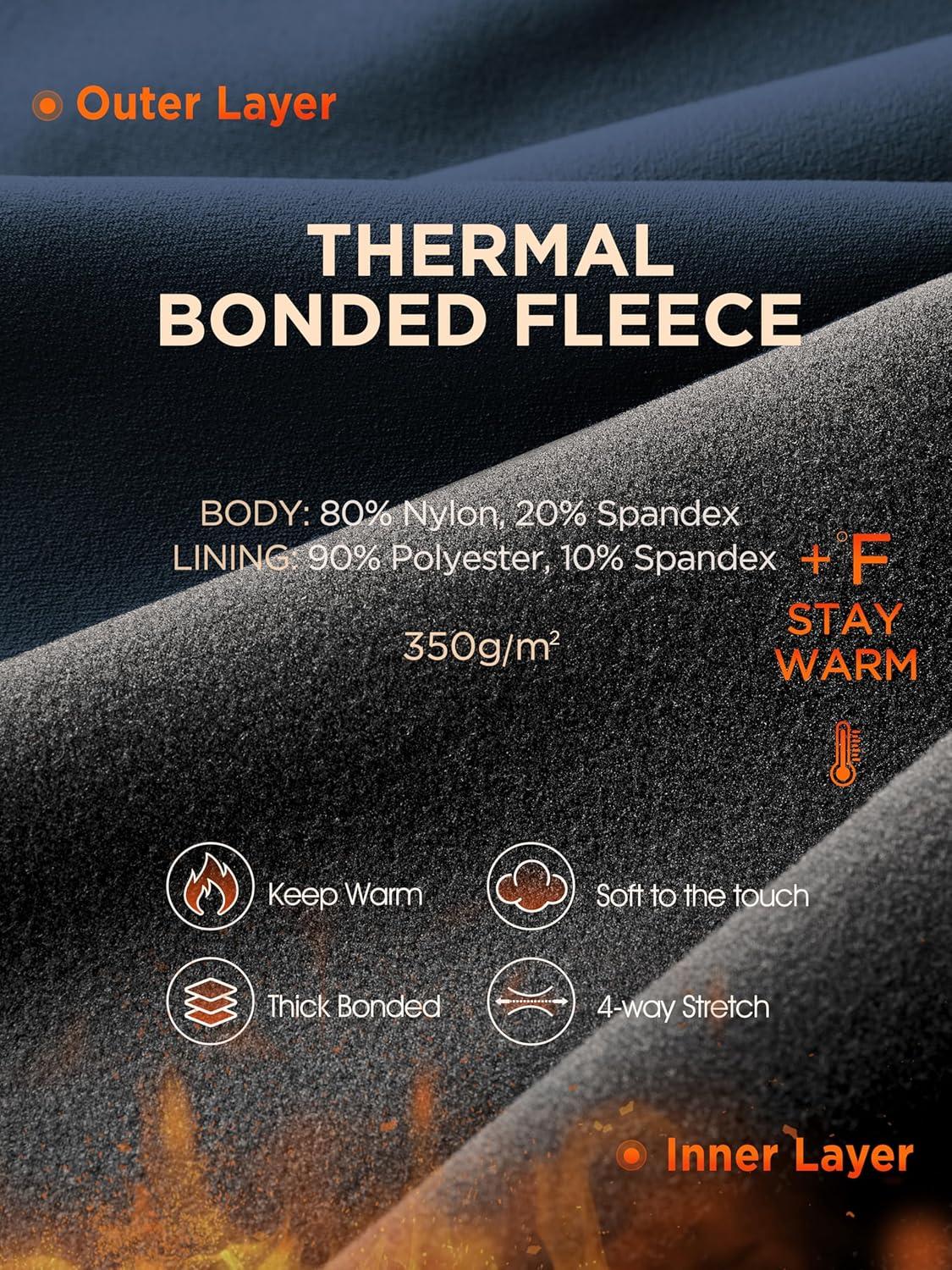 imageODODOS Womens Thick Fleece Lined Leggings Thermal Warm Winter Tights  25quot  28quot High Waisted Yoga Pants with Back PocketsNavy