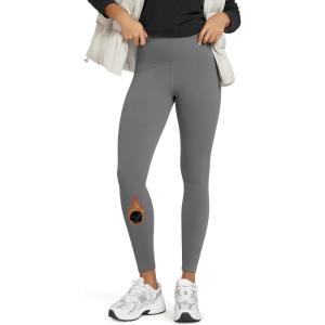 imageODODOS Womens Thick Fleece Lined Leggings Thermal Warm Winter Tights  25quot  28quot High Waisted Yoga Pants with Back PocketsCharcoal