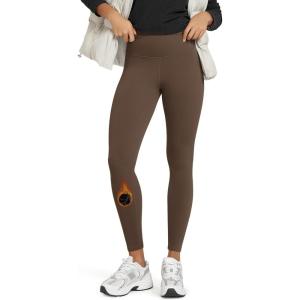 imageODODOS Womens Thick Fleece Lined Leggings Thermal Warm Winter Tights  25quot  28quot High Waisted Yoga Pants with Back PocketsDark Brown