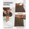 imageODODOS Womens Thermal Bonded Fleece Lined Leggings  Thick Warm Winter High Waisted Yoga Pants with Back Pocket  25quot  28quotDark Brown