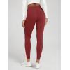 imageODODOS Womens Thermal Bonded Fleece Lined Leggings  Thick Warm Winter High Waisted Yoga Pants with Back Pocket  25quot  28quotRed Dahlia