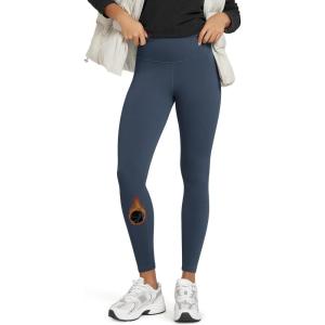 imageODODOS Womens Thermal Bonded Fleece Lined Leggings  Thick Warm Winter High Waisted Yoga Pants with Back Pocket  25quot  28quotNavy
