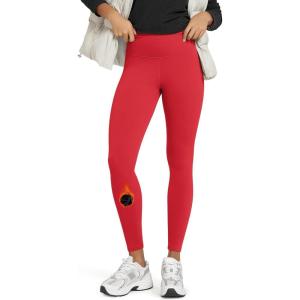 imageODODOS Womens Thermal Bonded Fleece Lined Leggings  Thick Warm Winter High Waisted Yoga Pants with Back Pocket  25quot  28quotRed