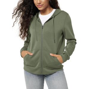 imageODODOS Womens Modal Soft FullZip Hoodies Casual Relaxed Fall Outfit Hooded Jacket with PocketsDark Sage
