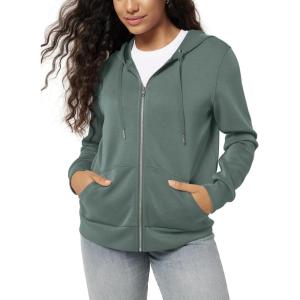 imageODODOS Womens Modal Soft FullZip Hoodies Casual Relaxed Fall Outfit Hooded Jacket with PocketsSlate Green