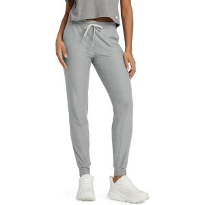 imageODODOS Womens Performance Joggers  Ultra Soft Stratum Tech Sweatpants Adjustable Mid Rise Pants with PocketsPale Grey Heather