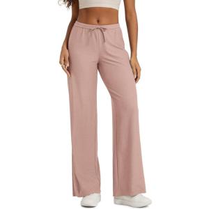 image:imageODODOS Womens Wide Leg Pants  Ultra Soft odSTRATUM Tech Adjustable MidRise Casual Pajama Lounge PantsRose Pink Heather